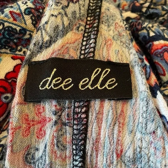 Dee Elle Red White Blue Sleeveless Tunic Dress Size S - Picture 8 of 8